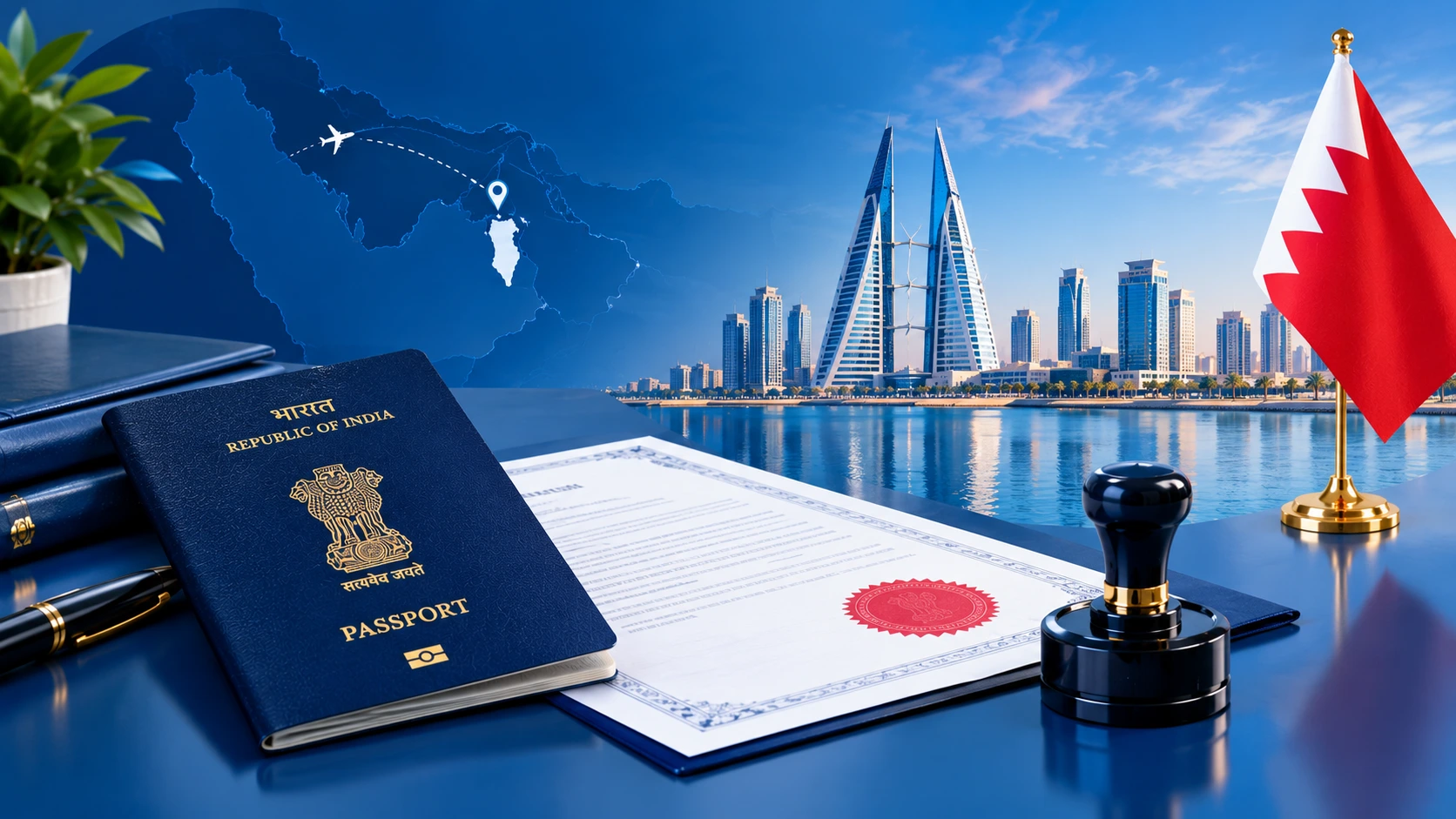 Bahrain Visa Legalisation Desk Scene