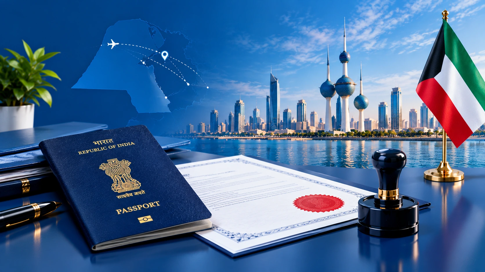 Kuwait Travel Documents by the Waterfront